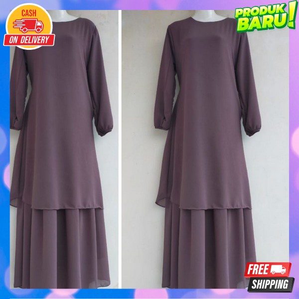 Gams Syari Ramadhan Baju Gamis Brukat Tile Remaja Dewasa Seragam Pesta Wanita Muslim Games Cewek Kek