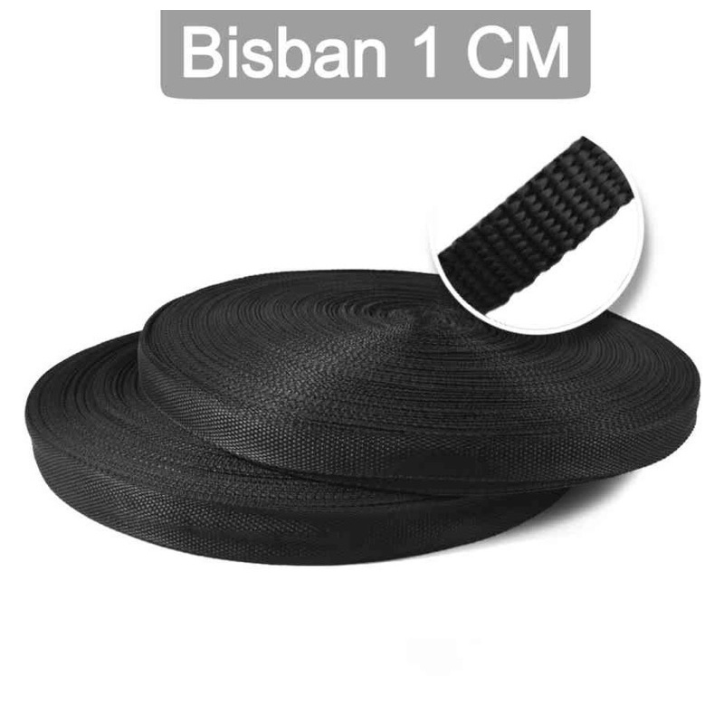 1 Roll Bisban Webbing 1cm Tali Tas Webbing Nilon 1cm