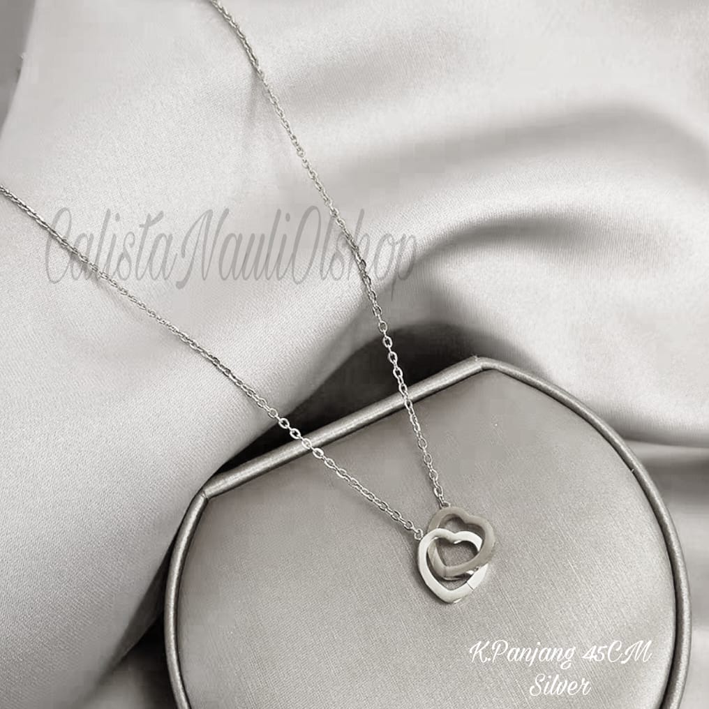 KALUNG TITANIUM NORI CINTA BERGANDENG PERHIASAN EMAS KOREA ANTI KARAT DAN ANTI LUNTUR