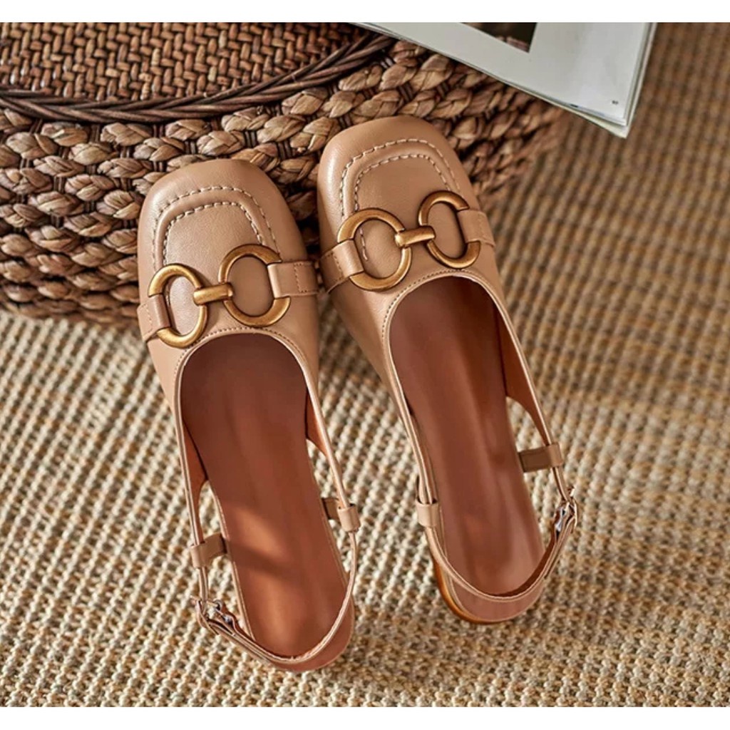 COD BAYAR DITEMPAT!!! 0621 Ballerina Simple Sling Back Flat Shoes