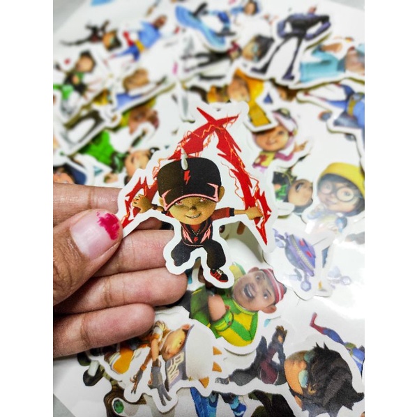 

sticker boboiboy 22-29pcs - sticker glossy anti air