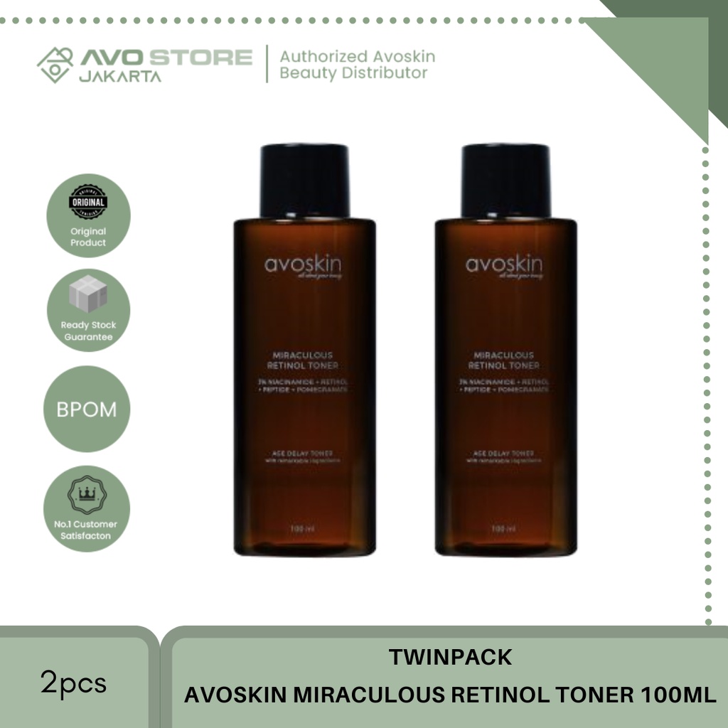 TWIN PACK Avoskin Miraculous Retinol Toner 100ml