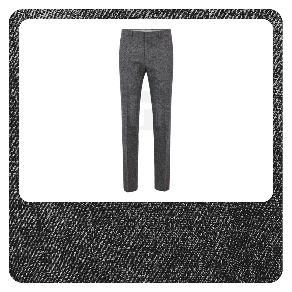 ( Charcoal 27 - 32 ) Celana Bahan Pria Slimfit - Kain Formal Kerja Kantor