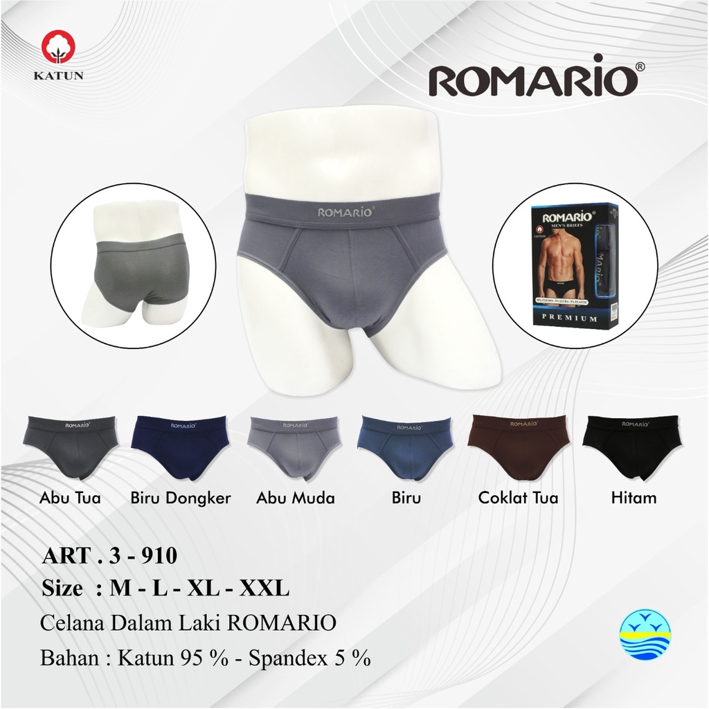 CD Pria - ROMARIO 3-910 (1 Dus isi 3 Pcs)