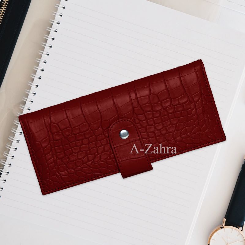 Arifirn 05 Dompet Disiplin Kancing Croco AZ - Premium Dompet Disiplin Keuangan Wanita Ada Slot Kartu