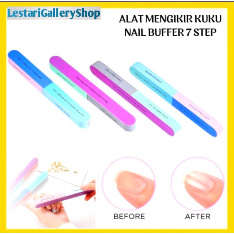 Nail Buffer 7 Step Alat Kikir Kuku Amplas Penghalus Pengkilap Pedicure Manicure 7 Way