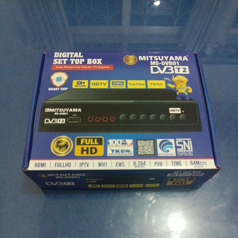 STB Mitsuyama Digital Set Top Box MS DVB01 DVBT2 penerima siaran TV digital