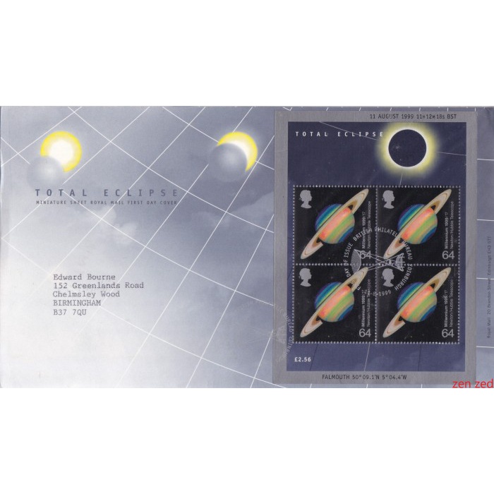 

A780 Prangko Inggris FDC 1999 Total Eclipse 1 Pcs