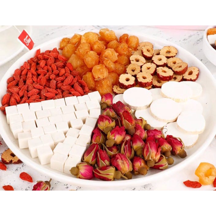 

GODDES SIX TREASURE TEA PREMIUM/LIU BAO CHA/ANGCO/LONGAN KERING/GOJIBERRY/MAWAR/FU LIN/HUAI SAN