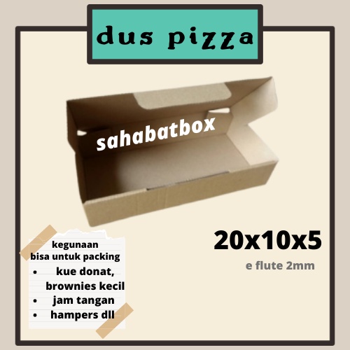 

(min order 10 pcs) Dus Pizza/Kardus/Box uk.20x10x5 cm Kemasan Diecut (Baru)