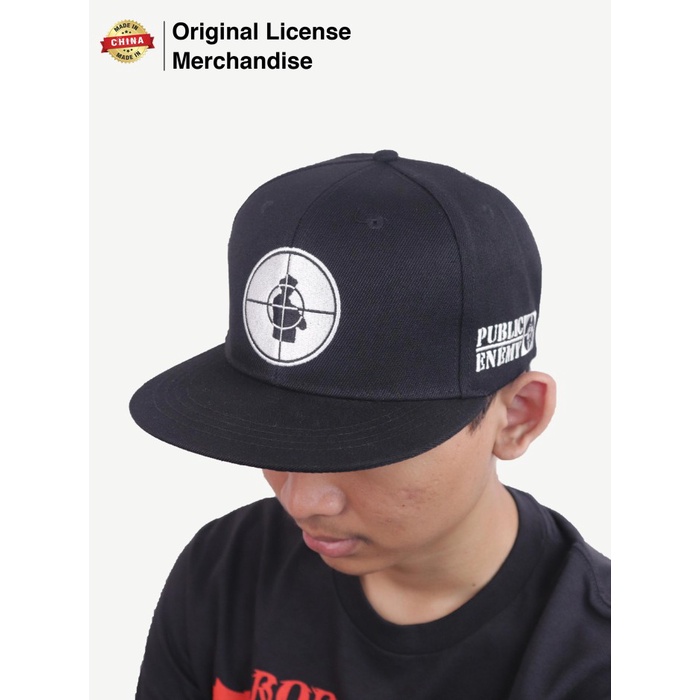Topi Hat Cap Snapback Hitam Casual Katun Pria Wanita Dewasa Bordir Import Premium Band Musik PUBLIC 