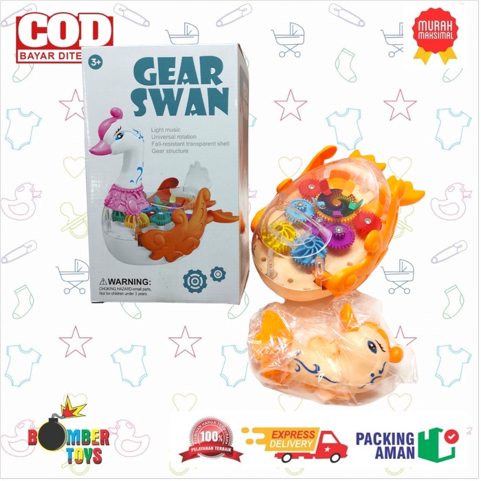 MAINAN ANAK GEAR SWAN DUCK LIGHT MUSIC