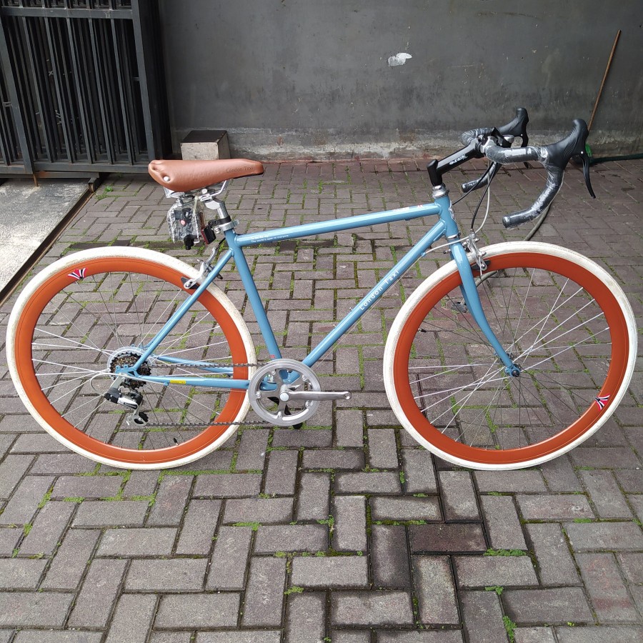 Sepeda Balap Roadbike London Taxi 700c 6 Speed Blue Original Rim Brake