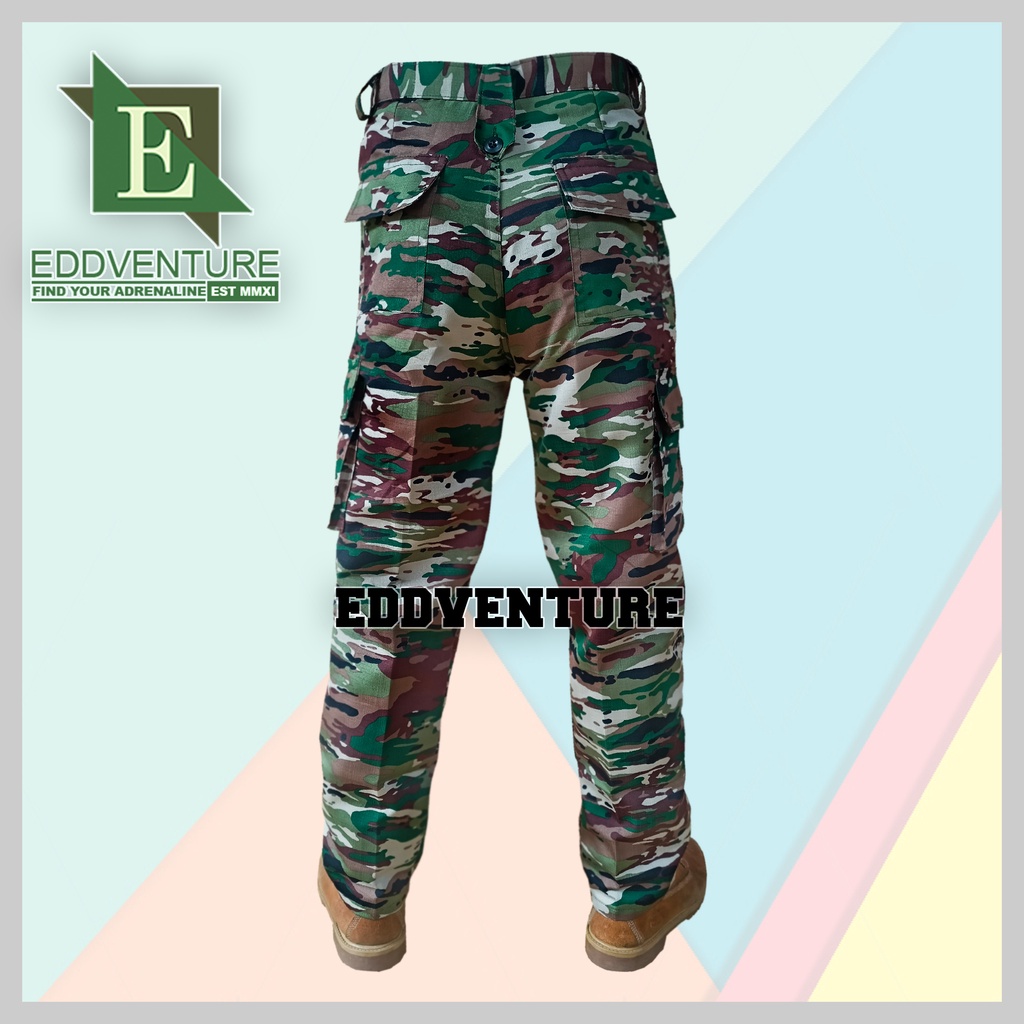 Satu Set Setelan Pakaian Seragam Celana Pdl Kargo Baju Kaos Bdu Velcro Dry Fit Velbed Balotelly Panjang Loreng Kasad Terbaru Pria Wanita Tentara Militer Prajurit TNI AD TAD