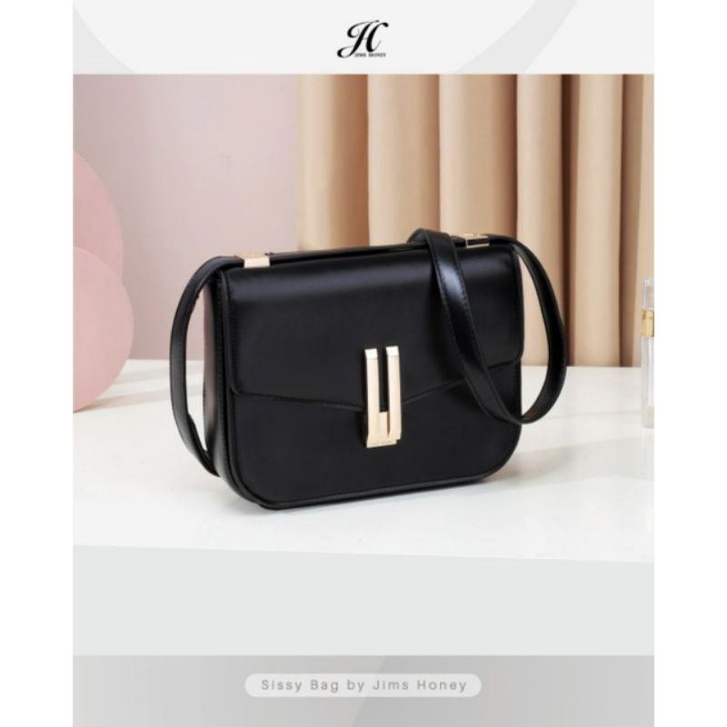 jual murcee.. PRELOVED SISSY BAG BY JIMS HONEY warna Black free box