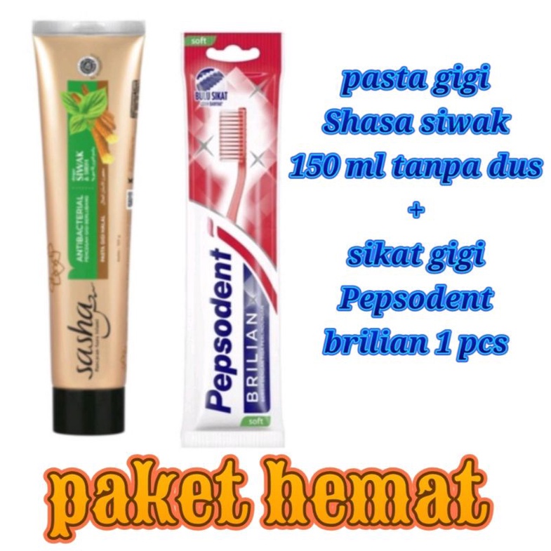 paket hemat pasta gigi Shasa 150 ml