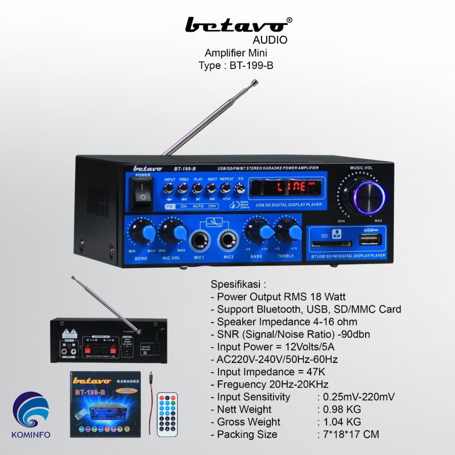 Mini Amplifier Betavo BT 199 B