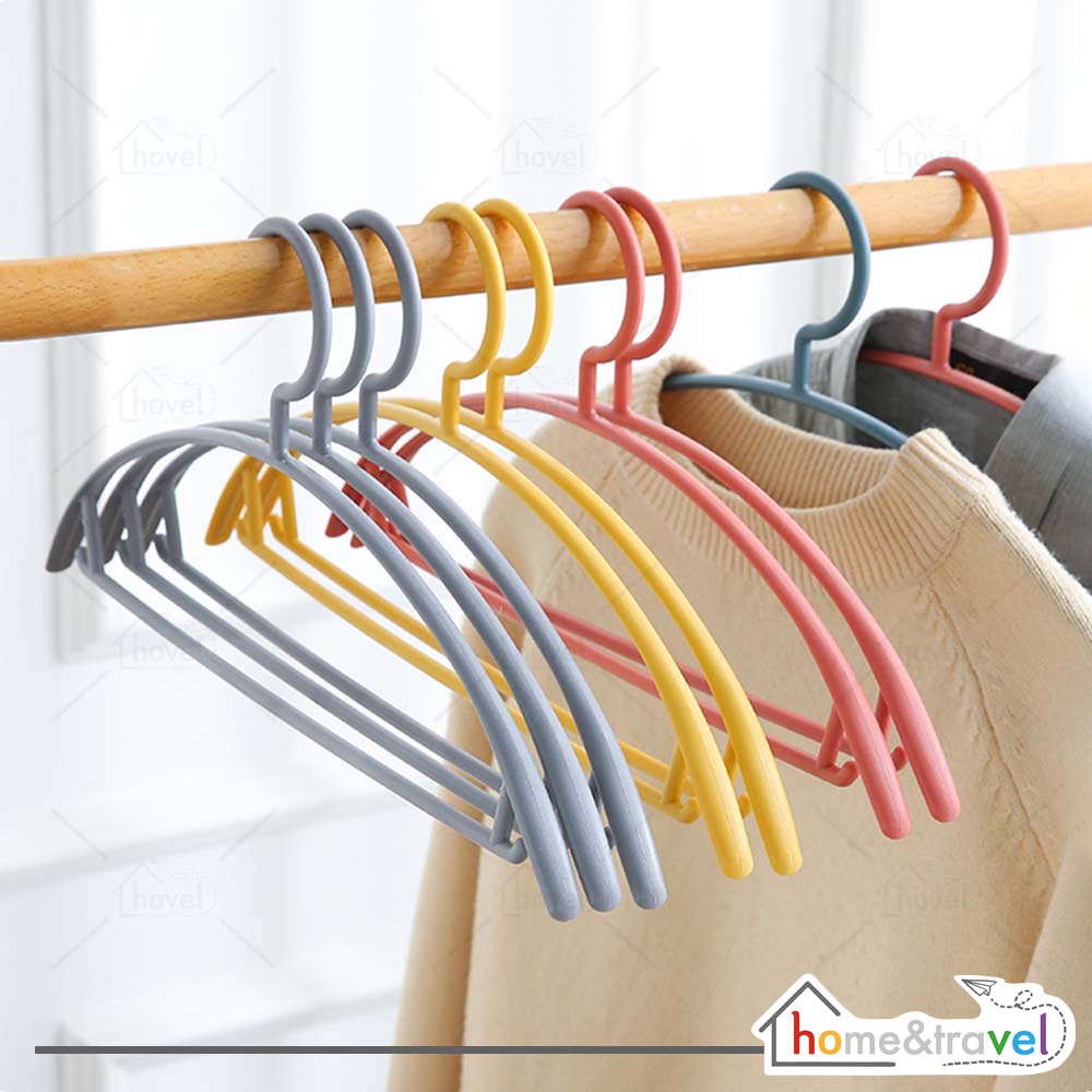 HOVELSHOP Hanger Baju Plastik Anti Slip Gantungan Pakaian Display Butik Distro