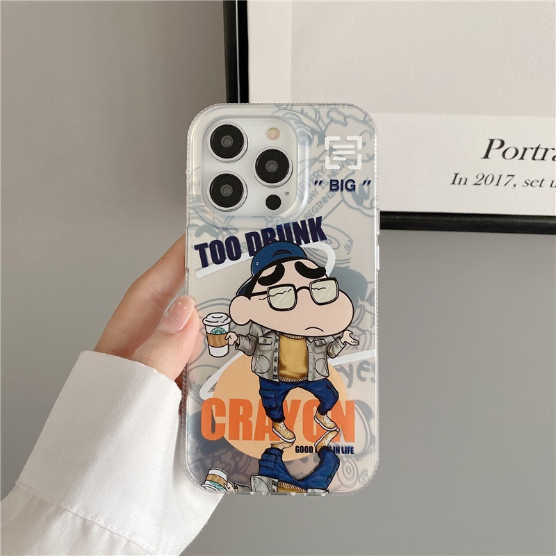 Crayon Shin-chan Phone case Kompatibel Untuk iphone 14promax Pro 13promax 12promax 11casing Penutup Belakang shockproof