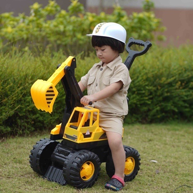 SHP SBS 712 Mobil Mainan Anak Dorong Murah Eskavator Mobilan Excavator Beko Keruk Besar utk Bayi Laki