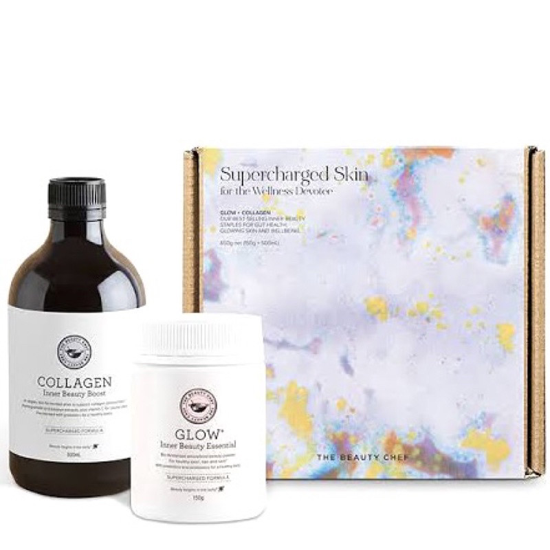 The Beauty Chef Supercharged Inner Beauty Skin Set with Glow Powder & Collagen