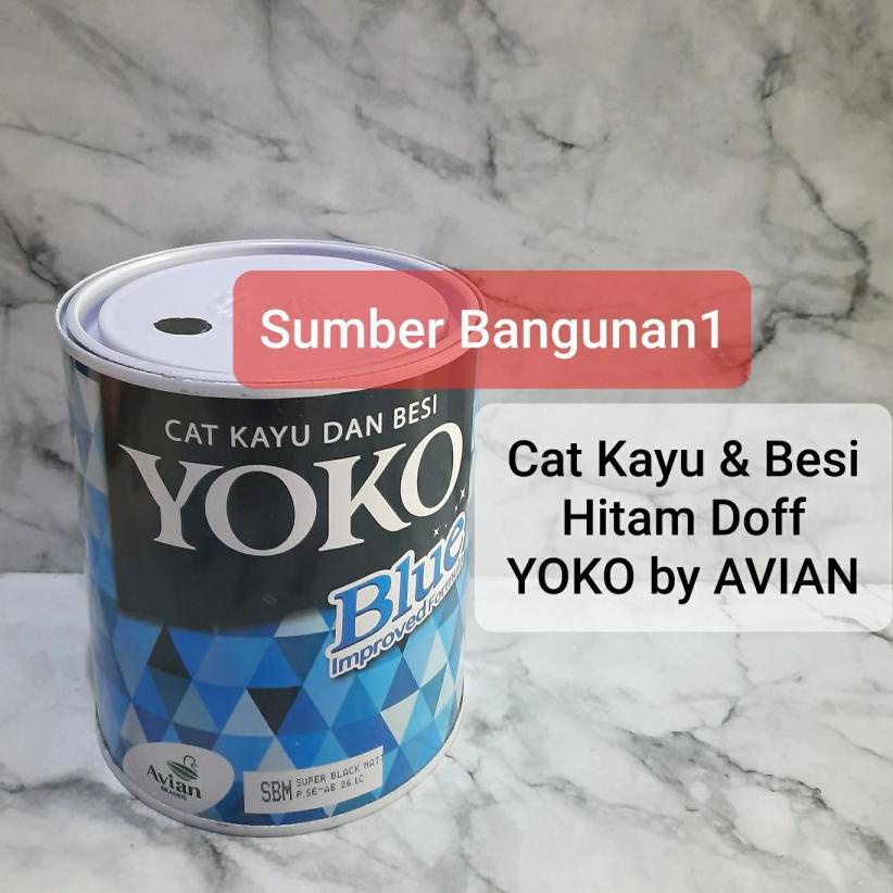 Jual Cat Kayu dan Besi Hitam Doff dop super black matt YOKO by AVIAN