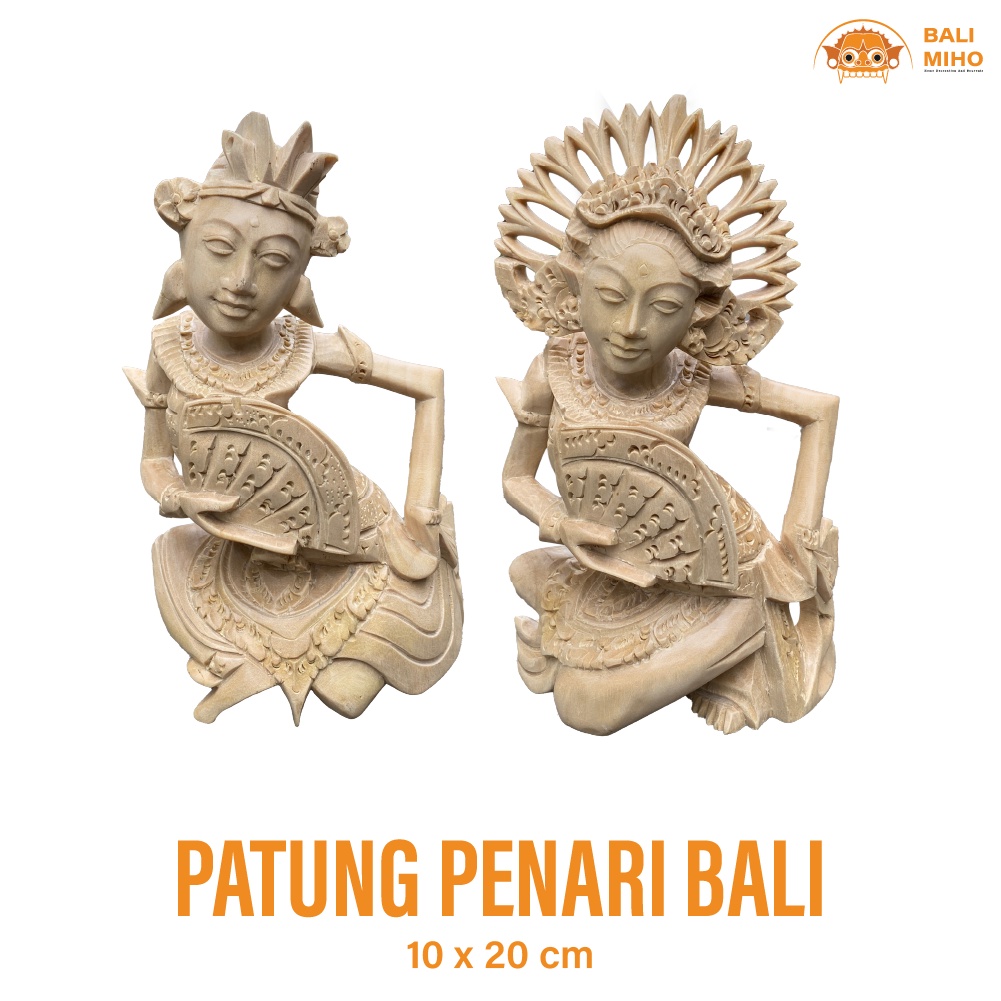 Patung Janger Kecak 20 cm - Patung Janger Bali - Patung Janger Kayu - Patung Kecak - Patung Penari B
