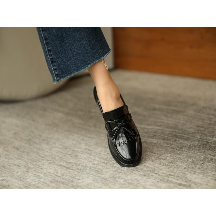 SEPATU LOAFERS WANITA MUSIM SEMI KULIT PREMIUM 036