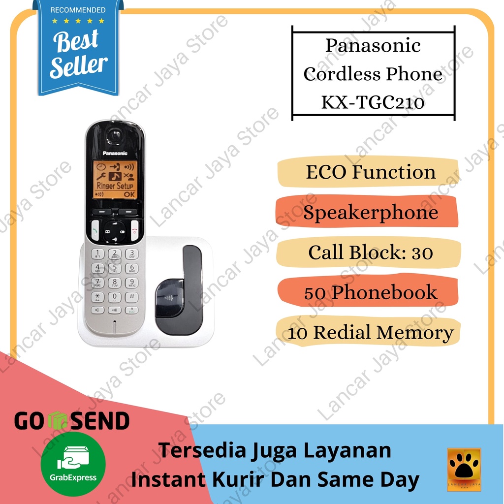 Telepon Wireless Panasonic KX-TGC210 Original Panasonic