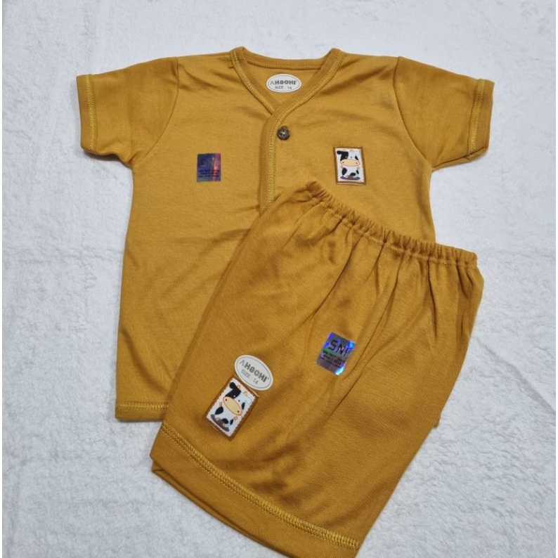 Hachi Stelan Tangan Pendek kancing depan + celana pendek 1 STEL