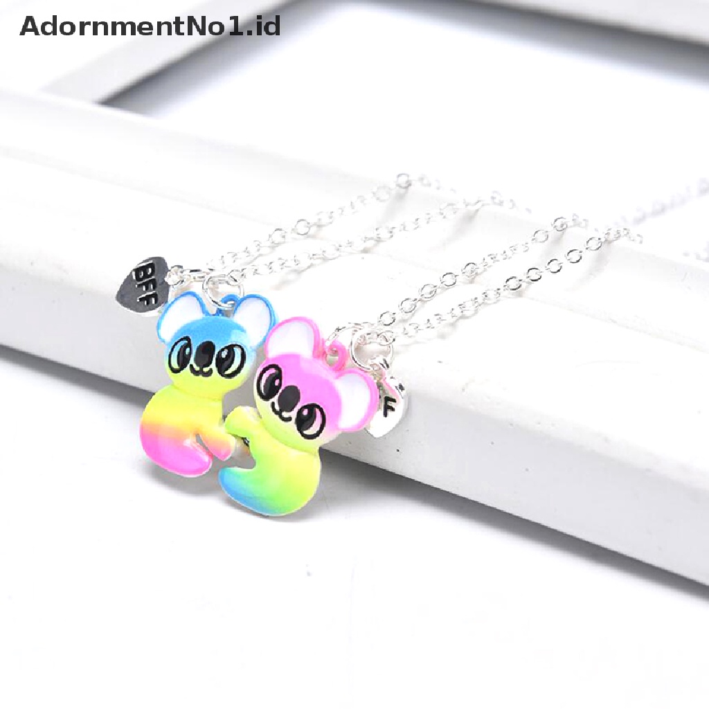 [AdornmentNo1] 1pasang Lucu Colorful Raccoon Pendant Best Friend Kalung Persahabatan Perhiasan Hadiah [ID]