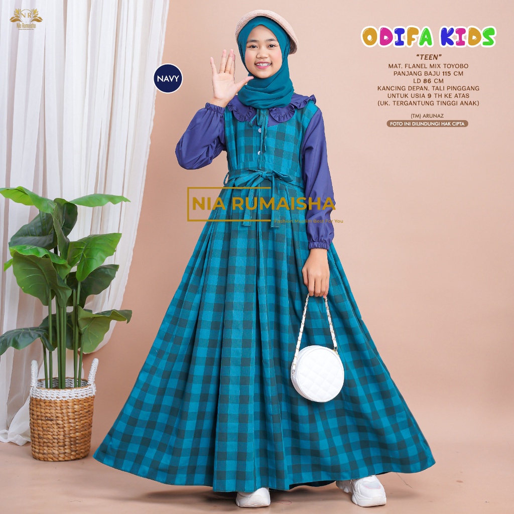 Odiva Teen Kids Gamis Anak Remaja Original Produk By Nia Rumaisha