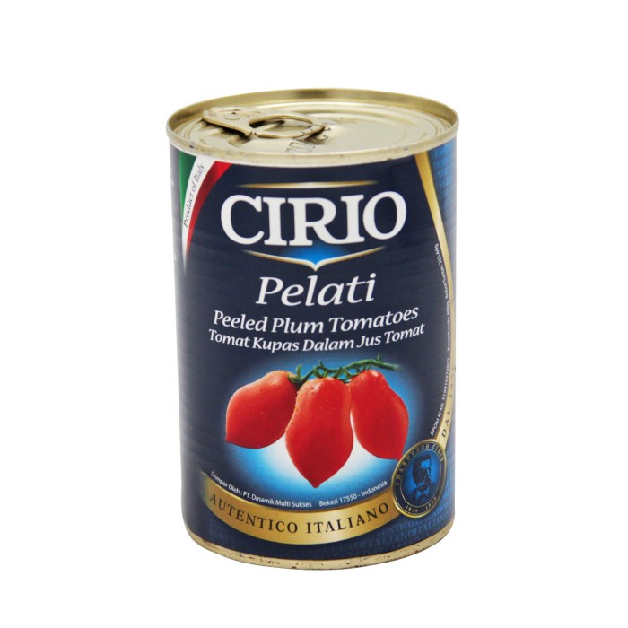 

Cirio Tomato Peeled Pelati / Tomat Kupas Dalam Jus Tomat 400 Gram