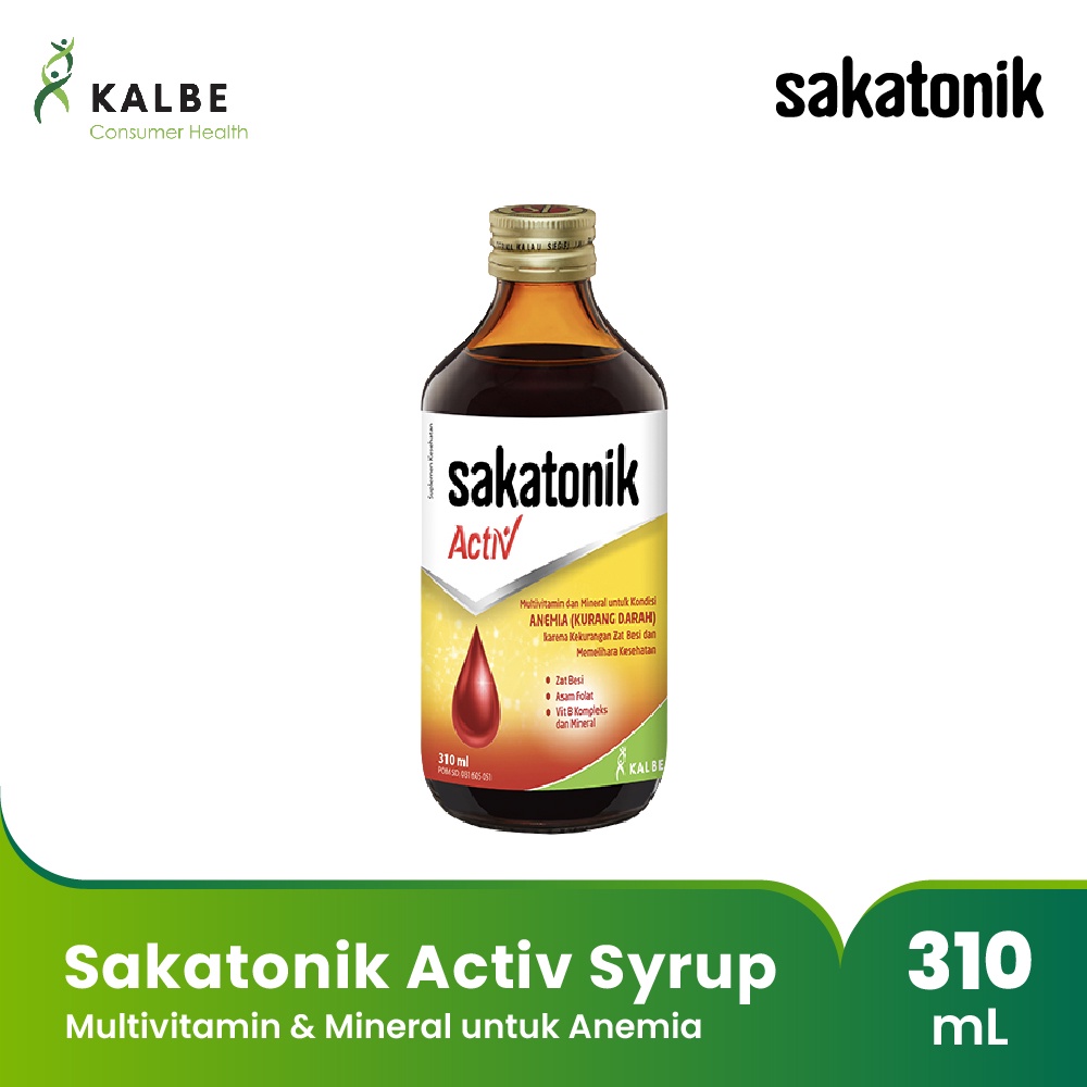 Sakatonik Activ Syrup - Multivitamin &amp; Mineral untuk Anemia