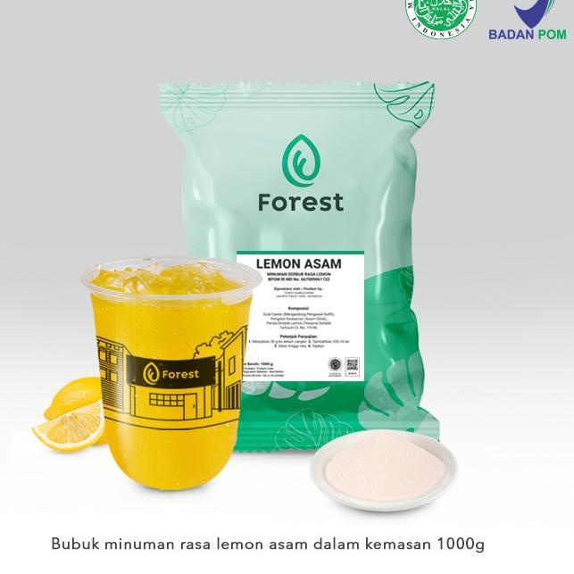 

《packingaman》 Bubuk Minuman LEMON SQUASH Powder 1000g - FOREST Bubble Drink