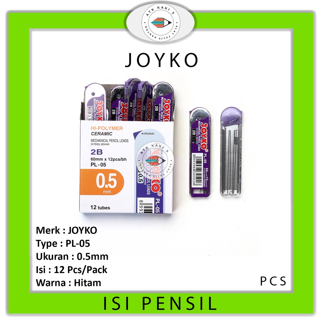 

JOYKO - PL-05 Isi Pensil Mekanik 2B 0.5 - Tube