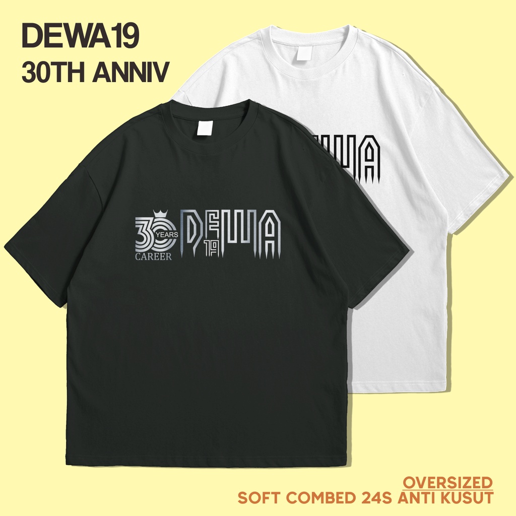 SUPERNOVA Kaos Pesta Rakyat Dewa19 30th anniversary Oversize Unisex Pria dan Wanita