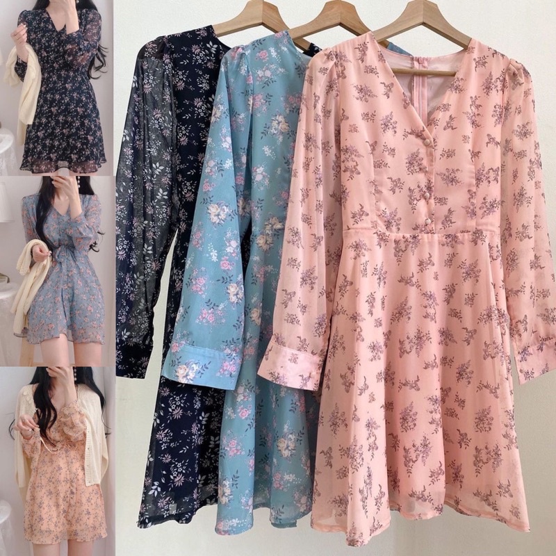 [Ijuf] LAURA TUNIK MINI DRESS bunga premium import bangkok bkk