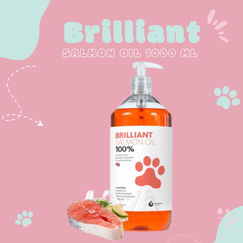 Brilliant Salmon Oil For Dog Cat 1000 Ml - Vitamin Omega Anjing Kucing