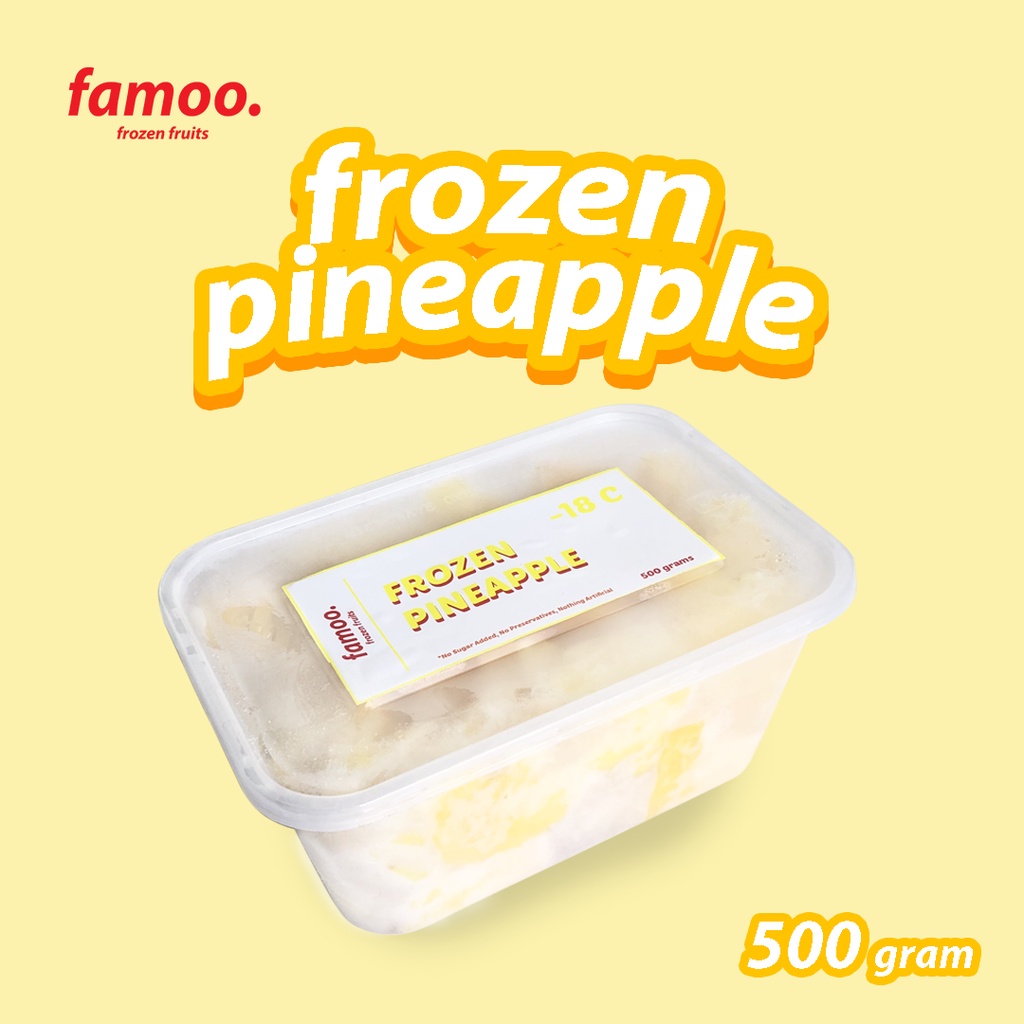 

Frozen Pineapple | Buah Nanas Beku | 500 gram - by famoo