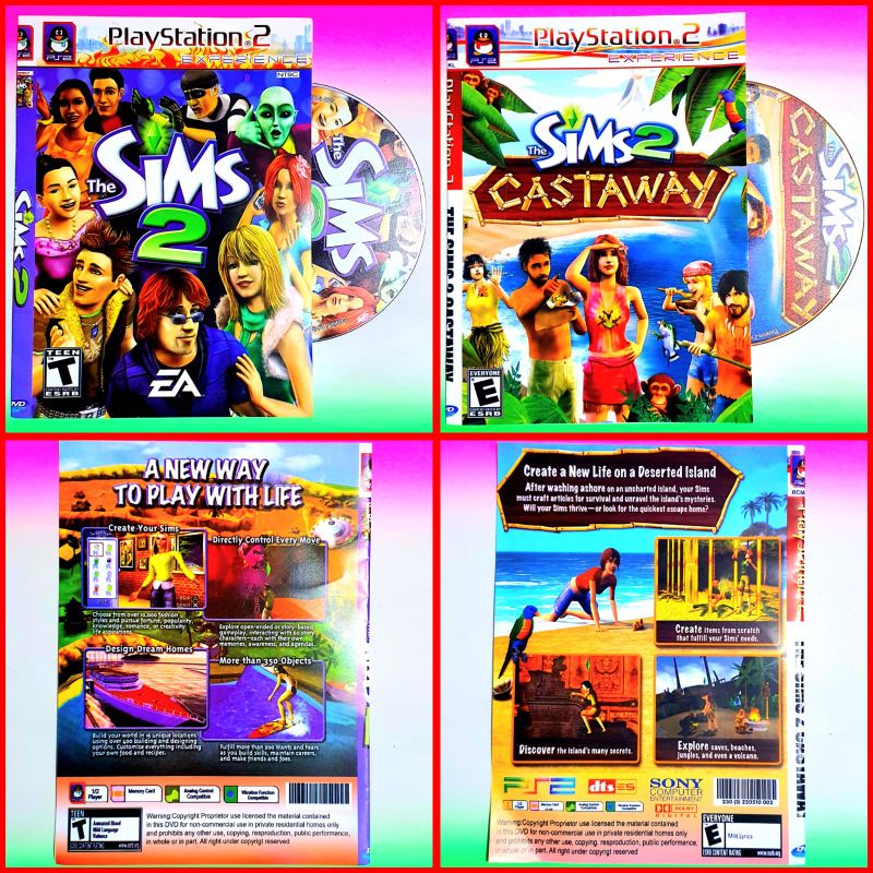 PAKET 2 KASET PLAYSTATION2 THE SIMS 2 - KASET PS2 LENGKAP MURAH - KASET PS2 THE SIMS - KASET PS2 TER