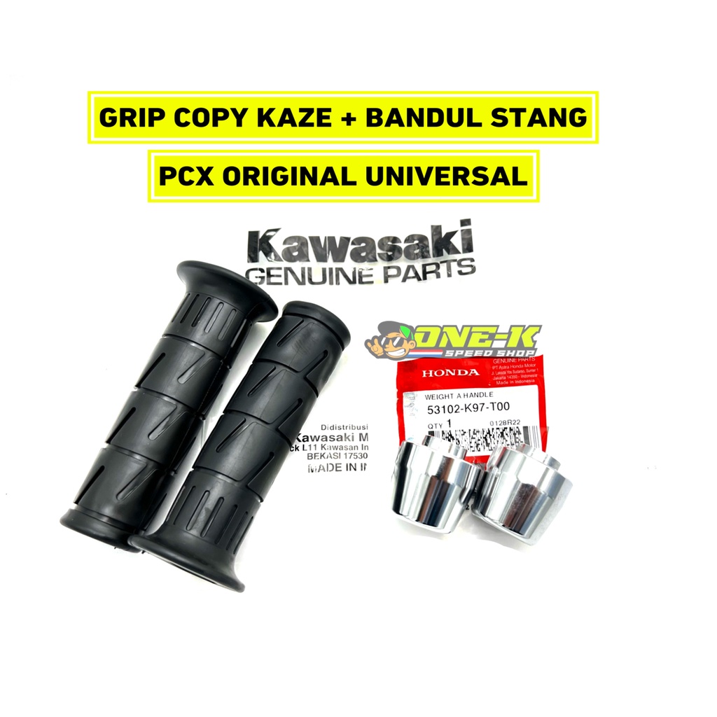 Handgrip KAZE GRADE ORI Handspad Ninja R RR SS jalu balancer pcx original chrome honda universal