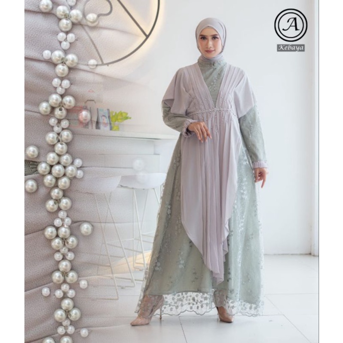 gamis Aira Brokat Malika Kombinasi Payet mutiara| Gamis brokat| Gamis Kondangan| Gamis Seruty| Gamis Pesta| Gamis Terbaru| Gamis Kebaya| Gamis Modern