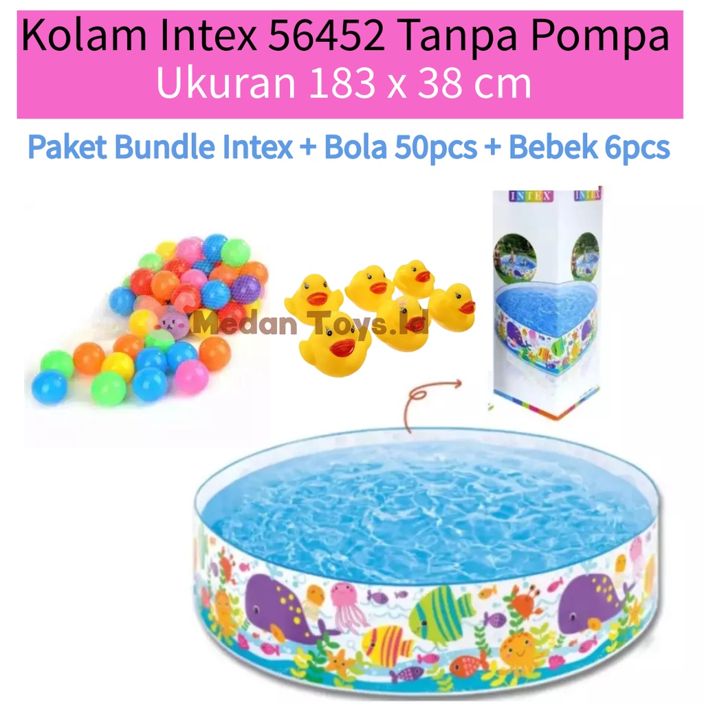 Medan Toys - Kolam Anak / Kolam Renang INTEX Tanpa Pompa 183 cm SNAPSET POOL 56452