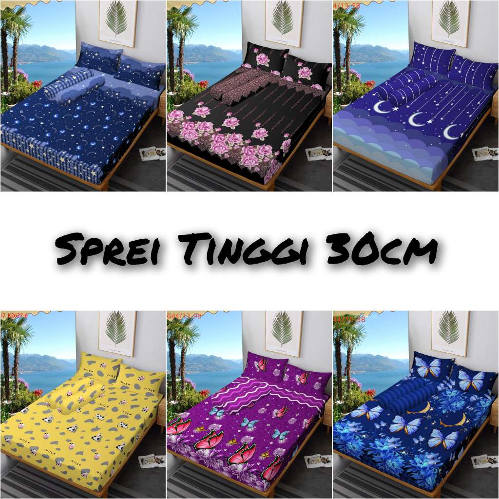 SEPRAI HOMEMADE KARAKTER TINGGI 30 CM UK 180/160/120 SPREI MOTIF