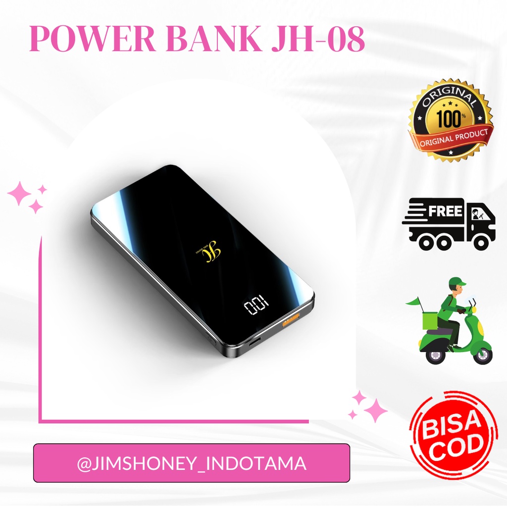 POWER BANK JH-08 JIMS HONEY | POWERBANK Android Iphone JH 8.0 | POWER BANK TERBARU DAN BAGUS FROM MA