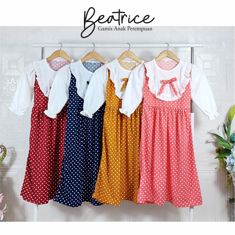 Gamis Anak Beatrice Polkadot CF Kids