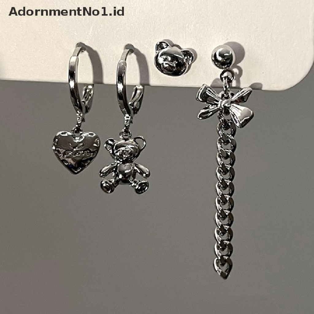 [AdornmentNo1] Gratis 2022tren Baru Anting Cherry Gothic Aksesoris Angin Dingin Cinta Set Perhiasan Cincin Untuk Wanita Women Jewelry Gift [ID]