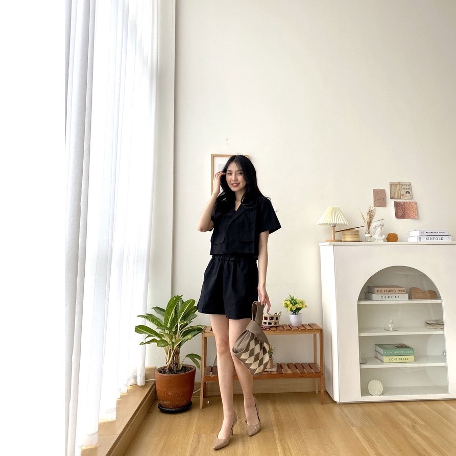 Farisa Jumpsuit - Setelan Wanita Korea - Blazer - Jumpsuit - Casual Set