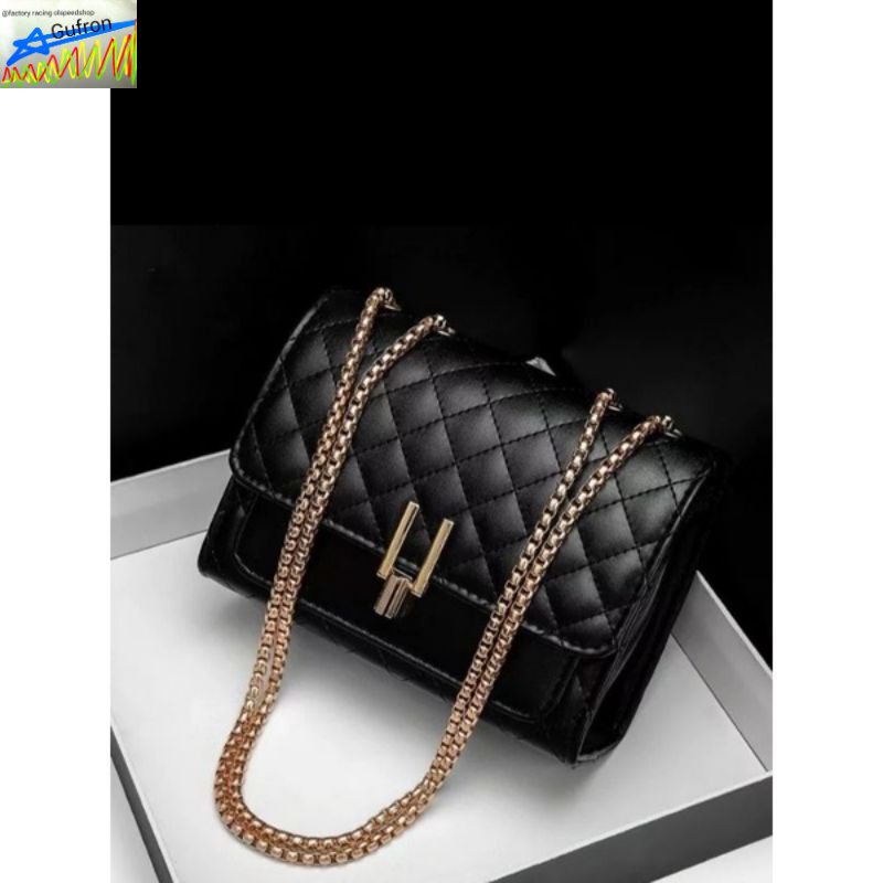 [SIAP KIRIM]AMORA GOLD SLING BAG/TAS TALI RANTAI/TAS FASHION